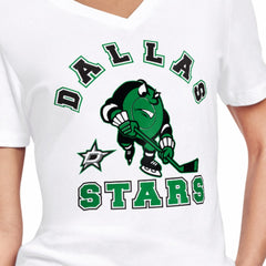Dallas Stars Starter Women's Tough Puck T-Shirt - White | NHL Clearance