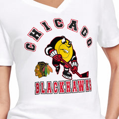 Chicago Blackhawks Starter Women's Tough Puck T-Shirt - White | NHL Clearance