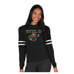 Minnesota Wild Concepts Sport Women's Marathon Long-Sleeve Hooded T-Shirt - Black | NHL discount