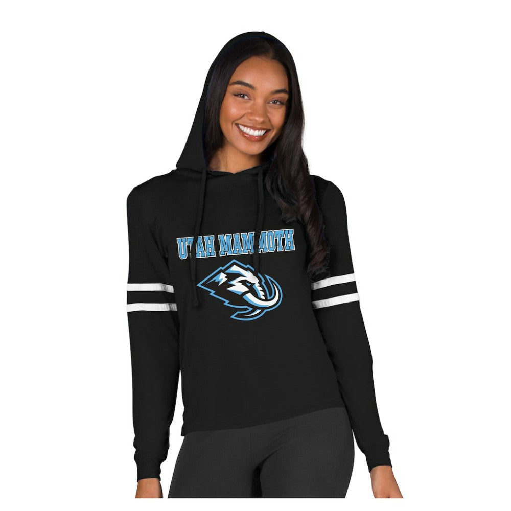 Utah Mammoth Concepts Sport Women's Marathon Long-Sleeve Hooded T-Shirt - Black | NHL sale
