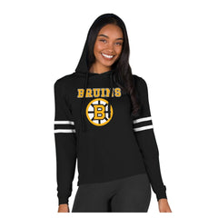Boston Bruins Concepts Sport Women's Marathon Long-Sleeve Hooded T-Shirt - Black | NHL on sale