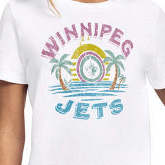 Winnipeg Jets Starter Women's Tonal Beach T-Shirt - White | NHL Clearance