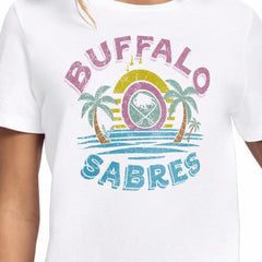 Buffalo Sabres Starter Women's Tonal Beach T-Shirt - White | NHL Lifestyle