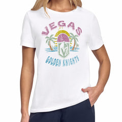 Vegas Golden Knights Starter Women's Tonal Beach T-Shirt - White | NHL Clearance