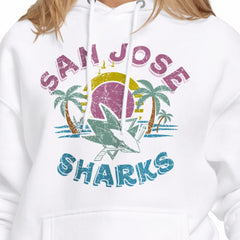 San Jose Sharks Starter Women's Tonal Beach Hoodie - White | NHL on sale