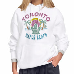 Toronto Maple Leafs Starter Women's Tonal Beach Hoodie - White | NHL online