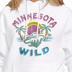 Minnesota Wild Starter Women's Tonal Beach Hoodie - White | NHL near me