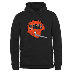 Cincinnati Bengals Throwback Logo Pullover Hoodie - Black - NFL