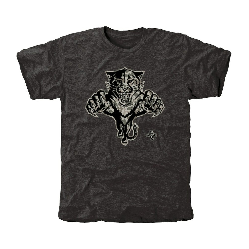 Men's Florida Panthers Black Rink Warrior Tri-Blend T-Shirt | NHL Lifestyle
