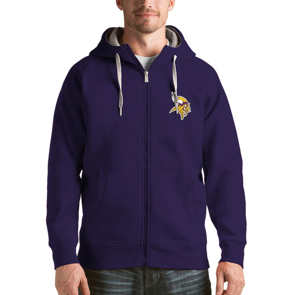 Minnesota Vikings Antigua Victory Full-Zip Hoodie - Purple - NFL