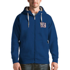 New York Giants Antigua Victory Full-Zip Hoodie - Royal - NFL