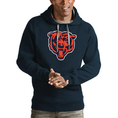 Chicago Bears Antigua Victory Pullover Hoodie - Navy - NFL