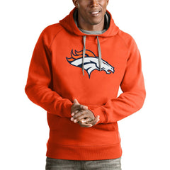 Denver Broncos Antigua Victory Pullover Hoodie - Orange - NFL