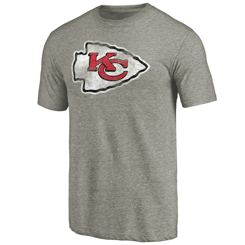 Kansas City Chiefs Distressed Team T-Shirt - Ash - NFL