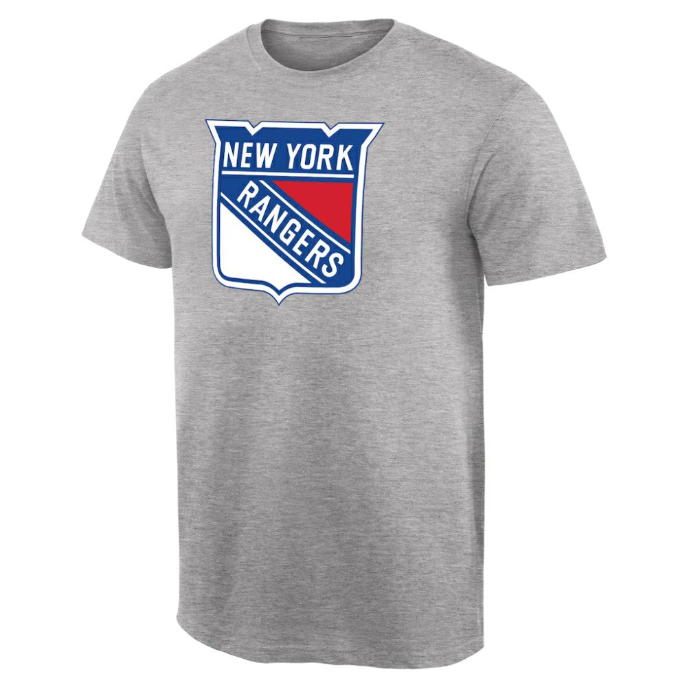 New York Rangers Team Primary Logo T-Shirt - Ash | NHL Clearance