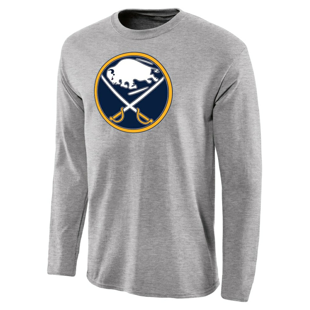 Buffalo Sabres Team Primary Logo 2 Long Sleeve T-Shirt - Ash | NHL online