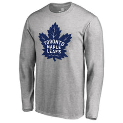 Toronto Maple Leafs Team Primary Logo 2 Long Sleeve T-Shirt - Ash | NHL online