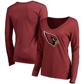 Arizona Cardinals Women's Primary Team Logo Long Sleeve T-Shirt - Cardinal - NFL