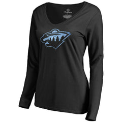Minnesota Wild Women's Pond Hockey Long Sleeve T-Shirt - Black | NHL Clearance