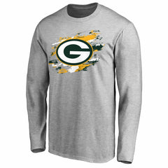 Green Bay Packers True Colors Long Sleeve T-Shirt - Ash - NFL