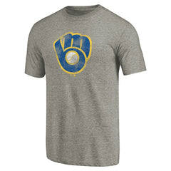 Milwaukee Brewers Distressed Team Tri-Blend T-Shirt Online