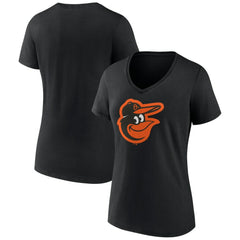 Baltimore Orioles Women's Team Color Primary Logo V-Neck T-Shirt Online