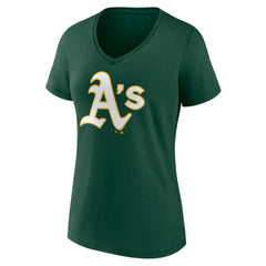 Athletics Women's Team Color Primary Logo V-Neck T-Shirt Sale