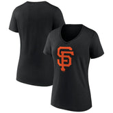 San Francisco Giants Women's Team Color Primary Logo V-Neck T-Shirt Sale