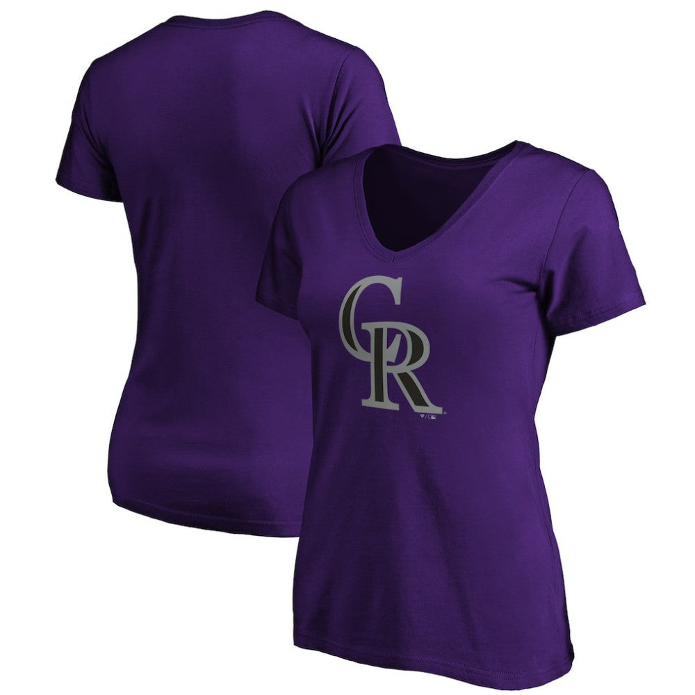 Colorado Rockies Women's Secondary Color Primary Logo T-Shirt Outlet