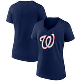Washington Nationals Women's Secondary Color Primary Logo T-Shirt Near Me