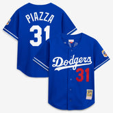 Mike Piazza Los Angeles Dodgers Mitchell & Ness Cooperstown Collection Mesh Batting Practice Button-Up Jersey Discount