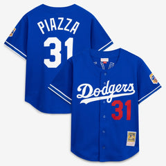 Mike Piazza Los Angeles Dodgers Mitchell & Ness Cooperstown Collection Mesh Batting Practice Button-Up Jersey Discount