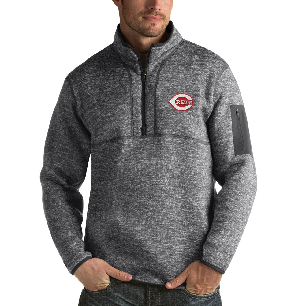 Cincinnati Reds Antigua Fortune Half-Zip Sweater for sale