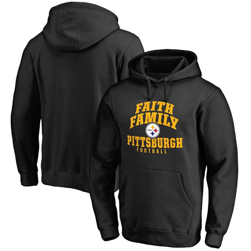 Pittsburgh Steelers Faith Family Pullover Hoodie - Black - NFL