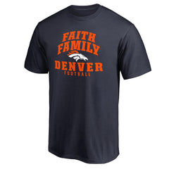 Denver Broncos Faith Family T-Shirt - Navy - NFL