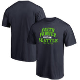 Seattle Seahawks Faith Family T-Shirt - Navy - NFL