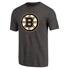 Boston Bruins Raise the Banner Tri-Blend T-Shirt - Heathered Black | NHL Lifestyle