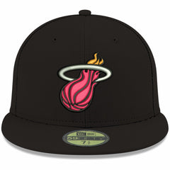 New Era Miami Heat Team Color 59FIFTY Fitted Hat Black
