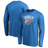 Oklahoma City Thunder Primary Logo Long Sleeve T-Shirt Blue
