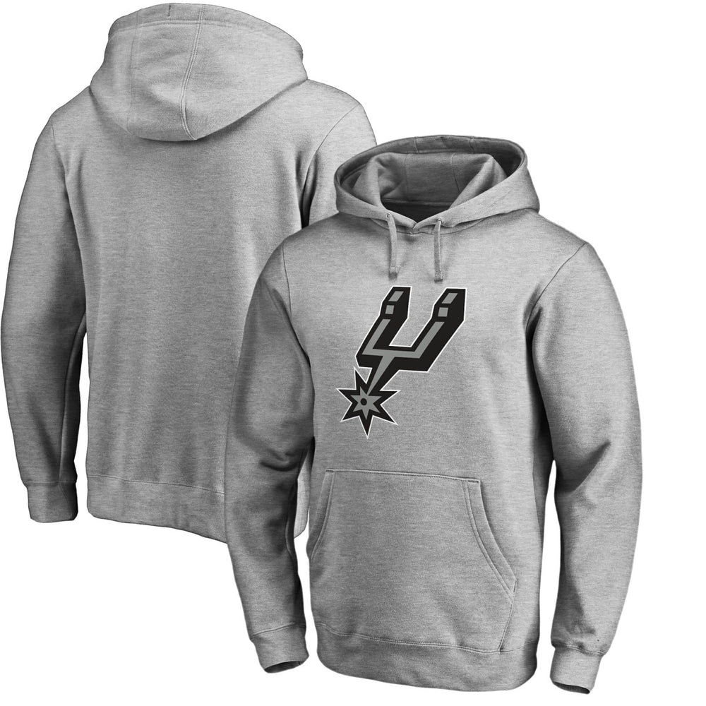 San Antonio Spurs Primary Logo Pullover Hoodie Heather Gray