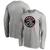 Toronto Raptors Primary Logo Long Sleeve T-Shirt Heather Gray