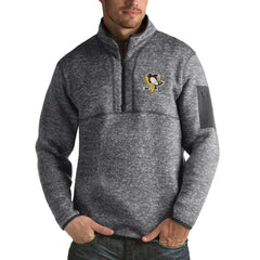 Pittsburgh Penguins Antigua Fortune 1/2-Zip Pullover Jacket - Charcoal | NHL online