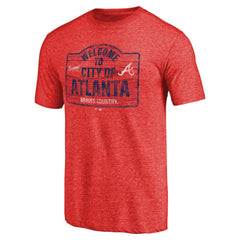 Atlanta Braves Welcome to Atlanta Hometown Tri-Blend T-Shirt Sale
