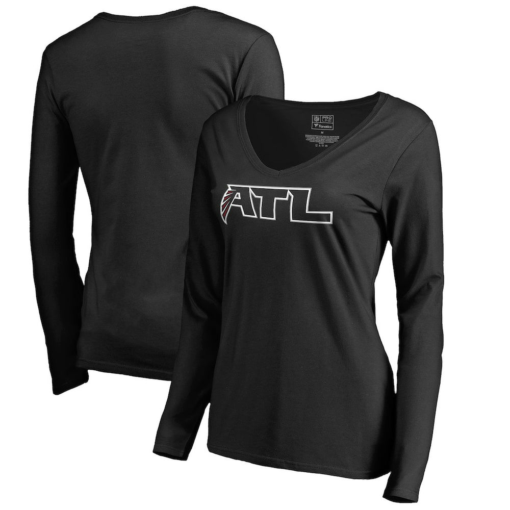 Atlanta Falcons Women's Alternate Logo Long Sleeve T-Shirt - Black - NFL