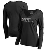Atlanta Falcons Women's Alternate Logo Long Sleeve T-Shirt - Black - NFL