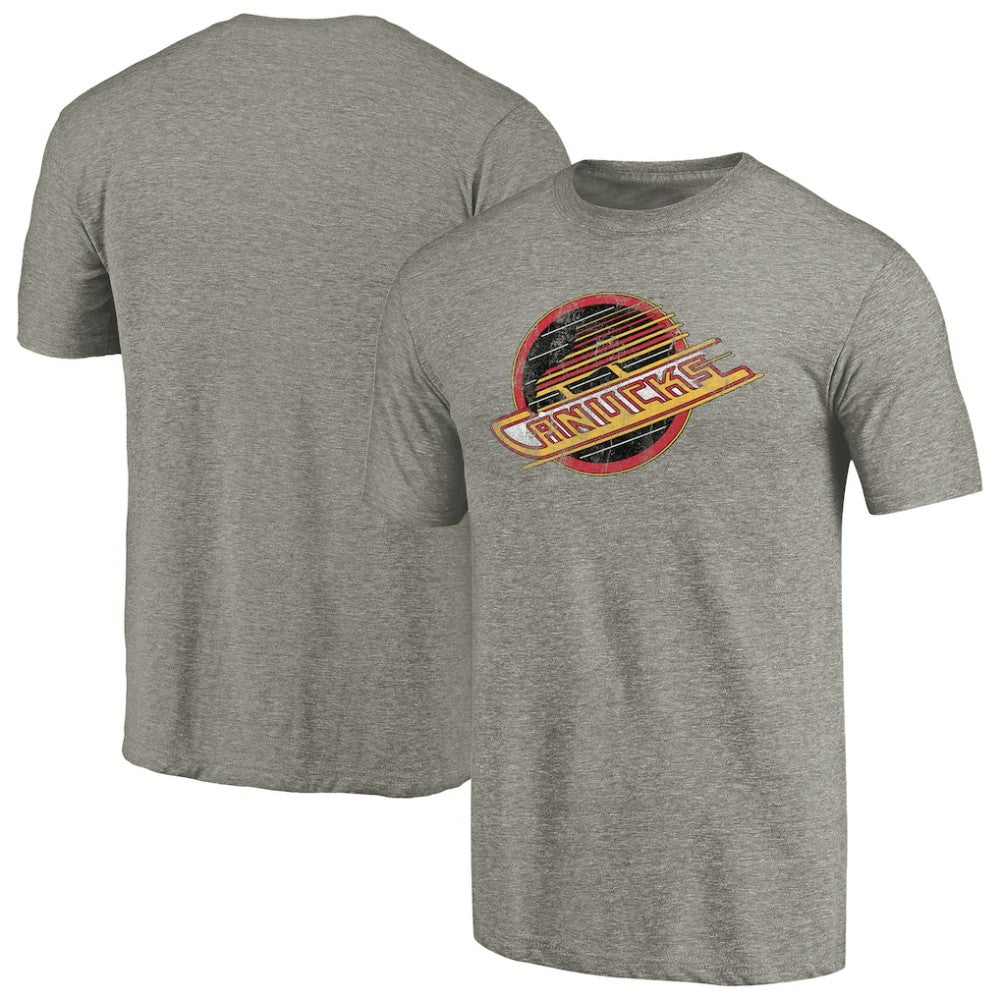Vancouver Canucks Throwback Logo 1985-1986 Tri-Blend T-Shirt - Ash | NHL near me