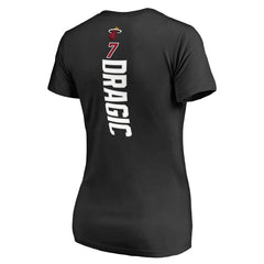 Goran Dragic Miami Heat Women's Backer V-Neck T-Shirt Black