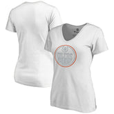 Edmonton Oilers Women's Whiteout V-Neck T-Shirt - White | NHL on sale