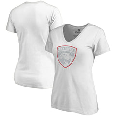 Florida Panthers Women's Whiteout V-Neck T-Shirt - White | NHL near me