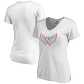 Washington Capitals Women's Whiteout V-Neck T-Shirt - White | NHL discount